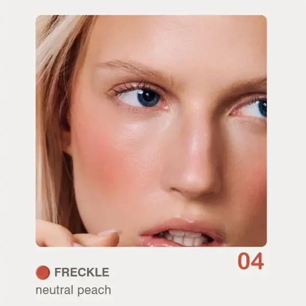 رژگونه استیکی طرح رود - تست روی صورت